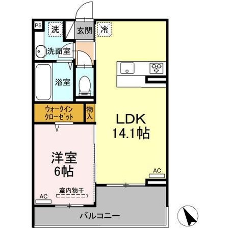 プリュスフォンティーヌの物件間取画像